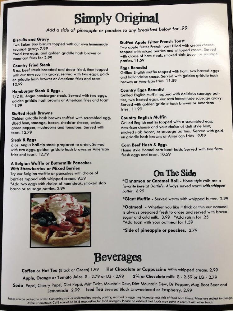 Dotties Hometown Cafe Menu image 2