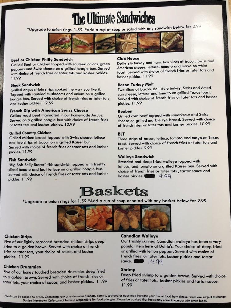 Dotties Hometown Cafe Menu image 3